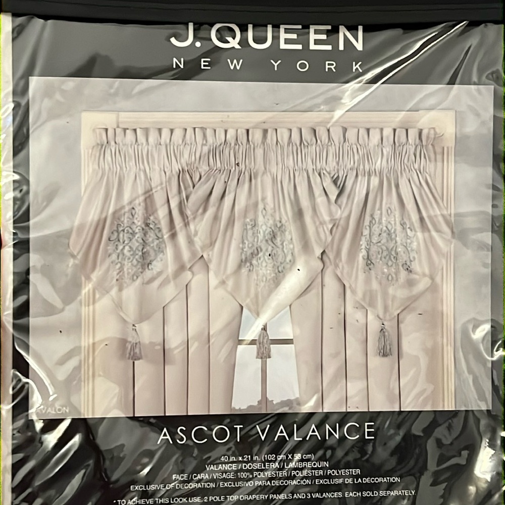 Set of three J Queen New York Ascot Valance Avalon